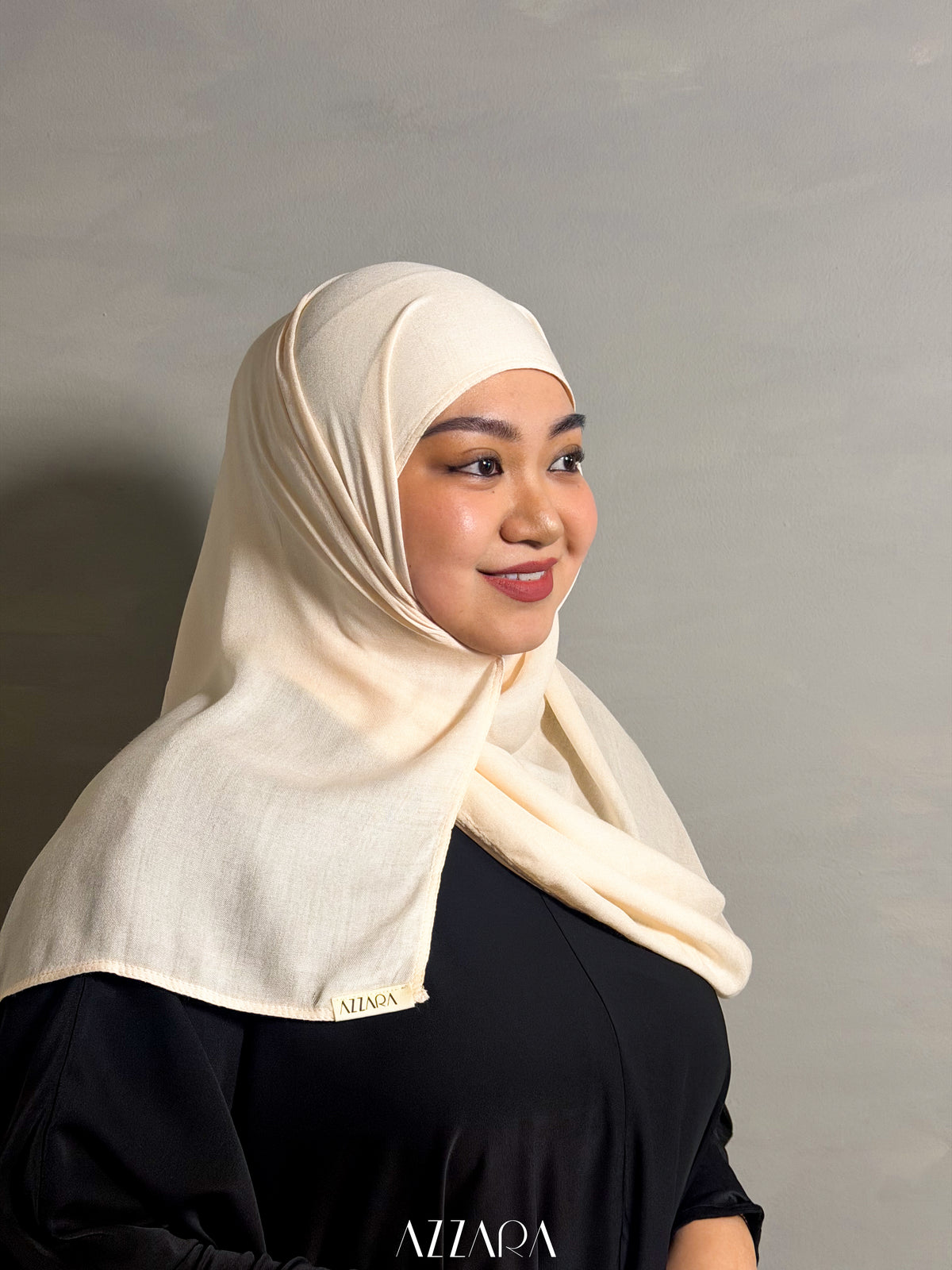 (S007) Azzara Modal Shawl - Light Peach