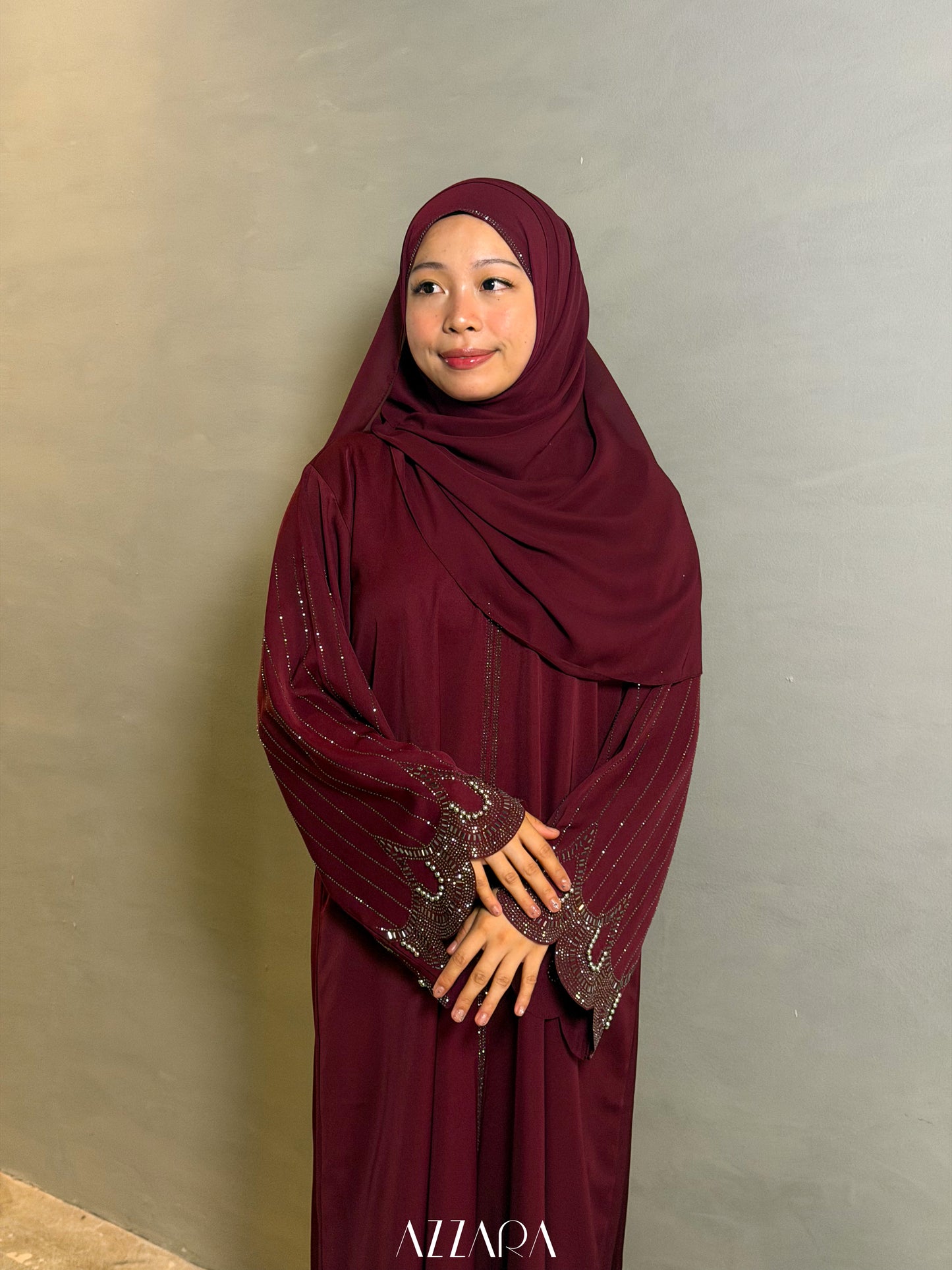 (L001) - Soraya in Dark Maroon