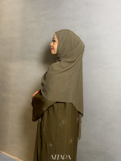 (L029) - Nara Diamond in Olive Green (Swarovski)