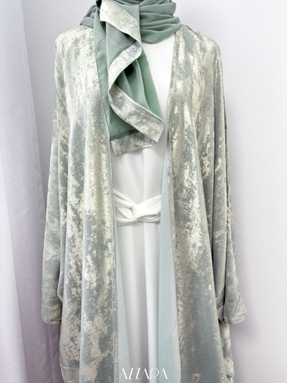 (N040) Ophelia Velvet in Turquoise Green