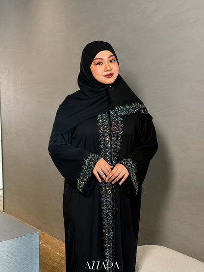(L032) - Diamond Muses in Black Rhinestones