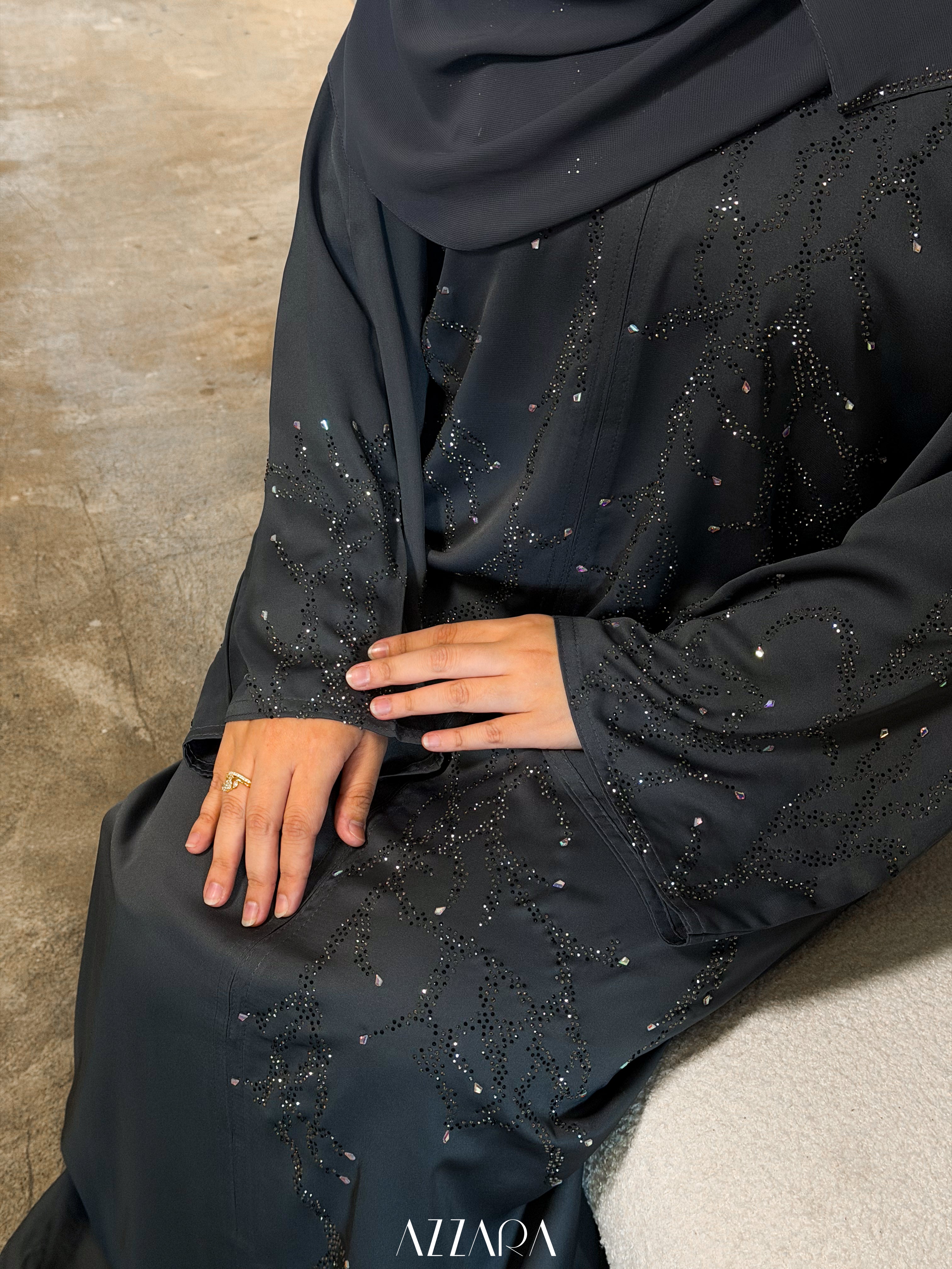 L031) - Crystal Muses in Nevada Grey Rhinestones – Azzara