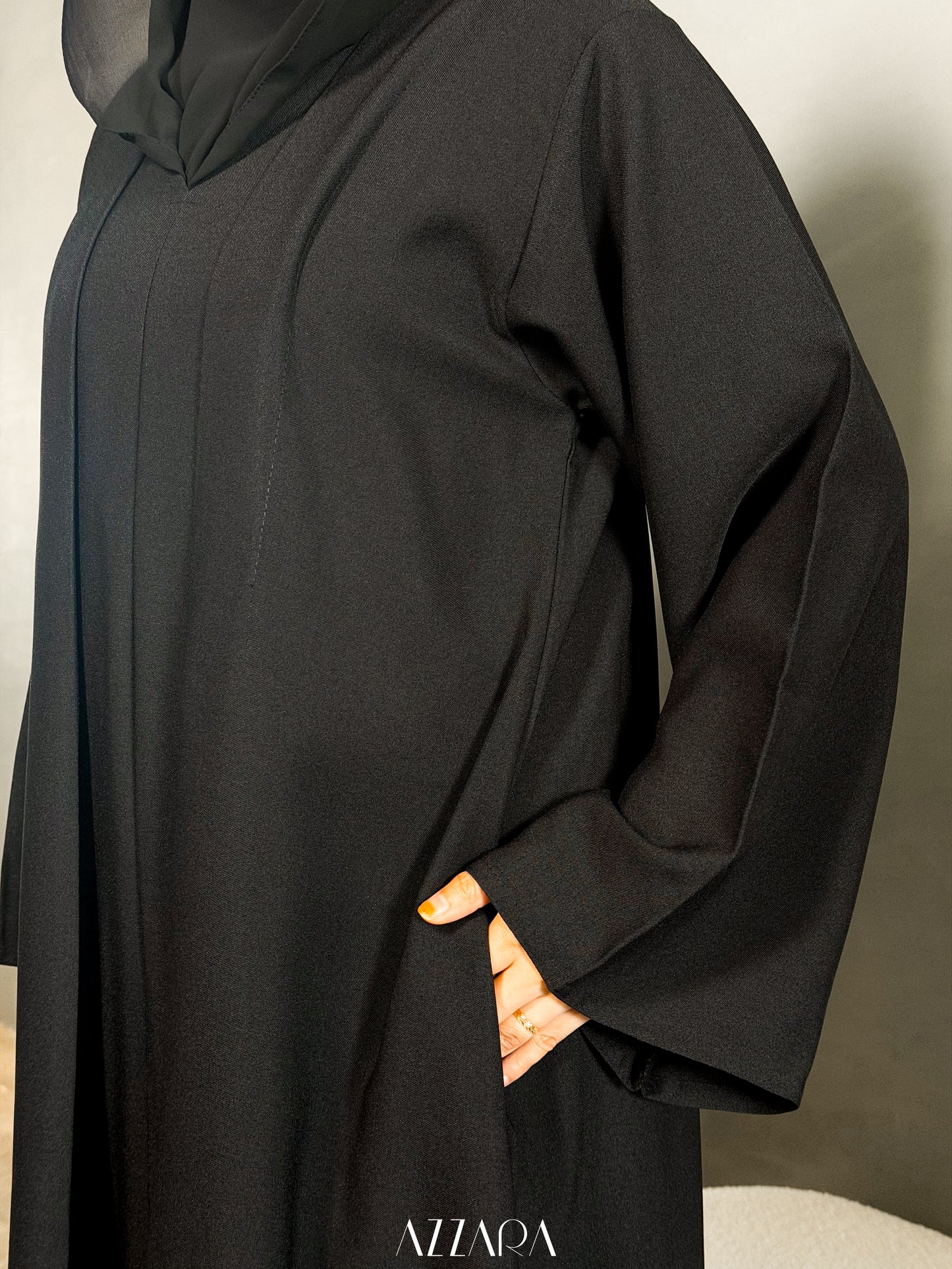 (L042) - Linen Muses in Black Color (Daily fit)