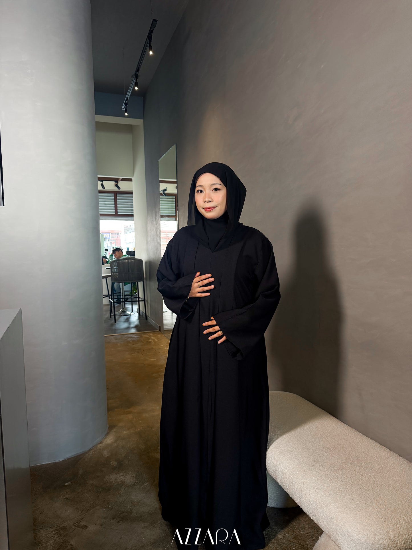 (L042) - Linen Muses in Black Color (Daily fit)