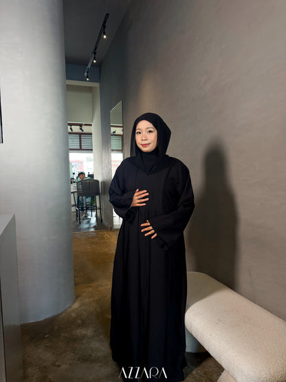(L042) - Linen Muses in Black Color (Daily fit)