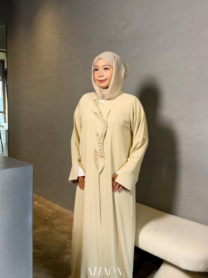 (P003) - Abaya Luxé Custom Made (Cream)